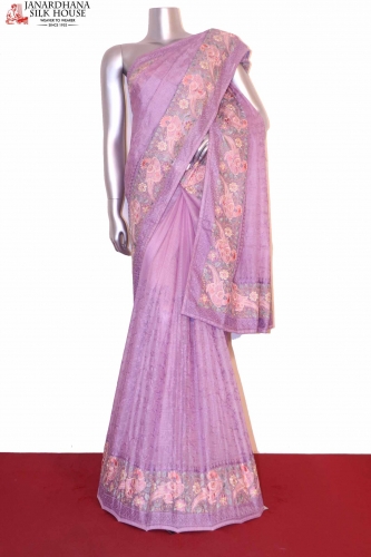 Designer Pure Silk Tussar Kota Embroidery Saree